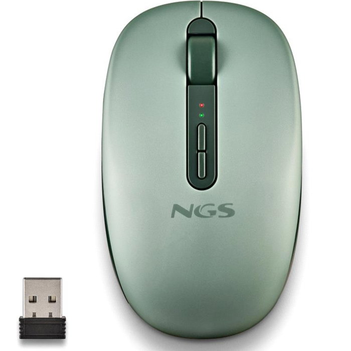 NGS Fog Dual Ratón Ergonómico Inalámbrico Verde